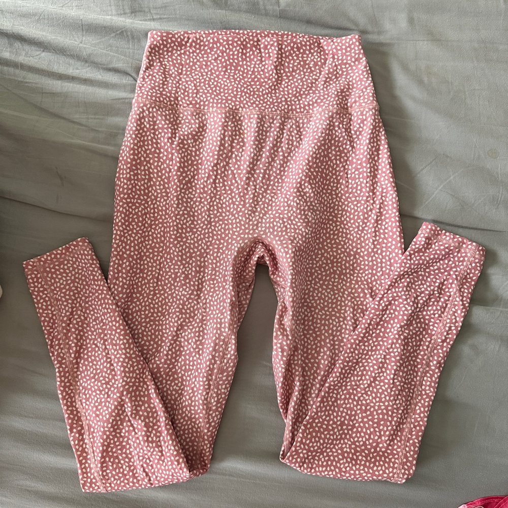 Buffbunny pink bossy print leggings medium